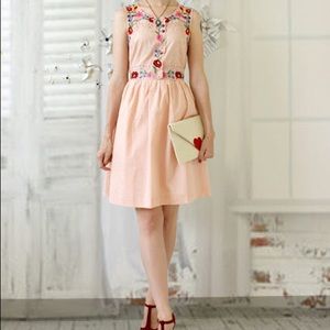 Embroidered Boho Floral Folksy Dress by Esley